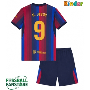 Barcelona Gabriel Jesus #9 Replik Heimtrikot Kinder 2026-27 Kurzarm (+ Kurze Hosen)